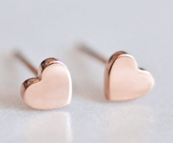 Stainless Steel Heart Stud Earring